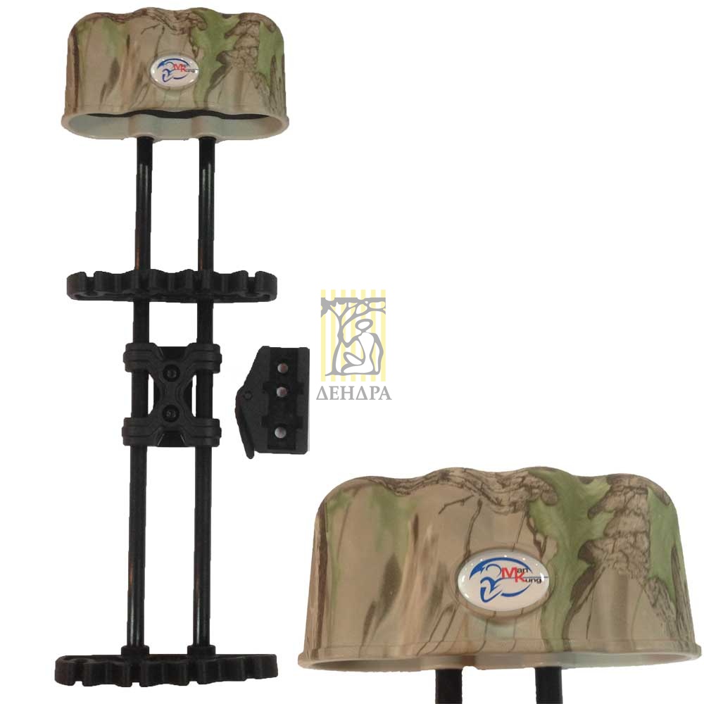 Кивер для блочного лука и арбалета на 4 стрелы, цвет зеленый камуфляж