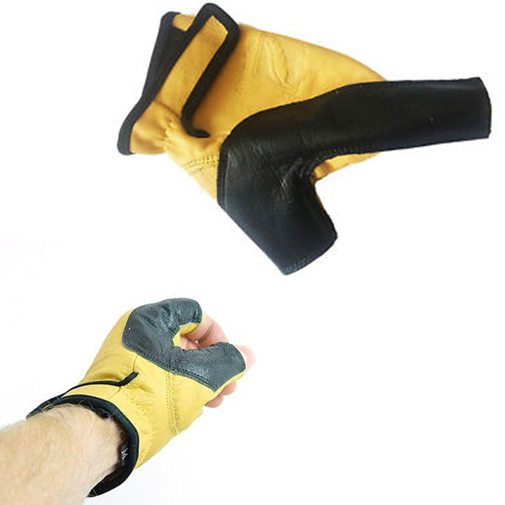 Перчатка защитная для стрельбы из традицтонного лука White Feather, на левую руку для правшей, разме