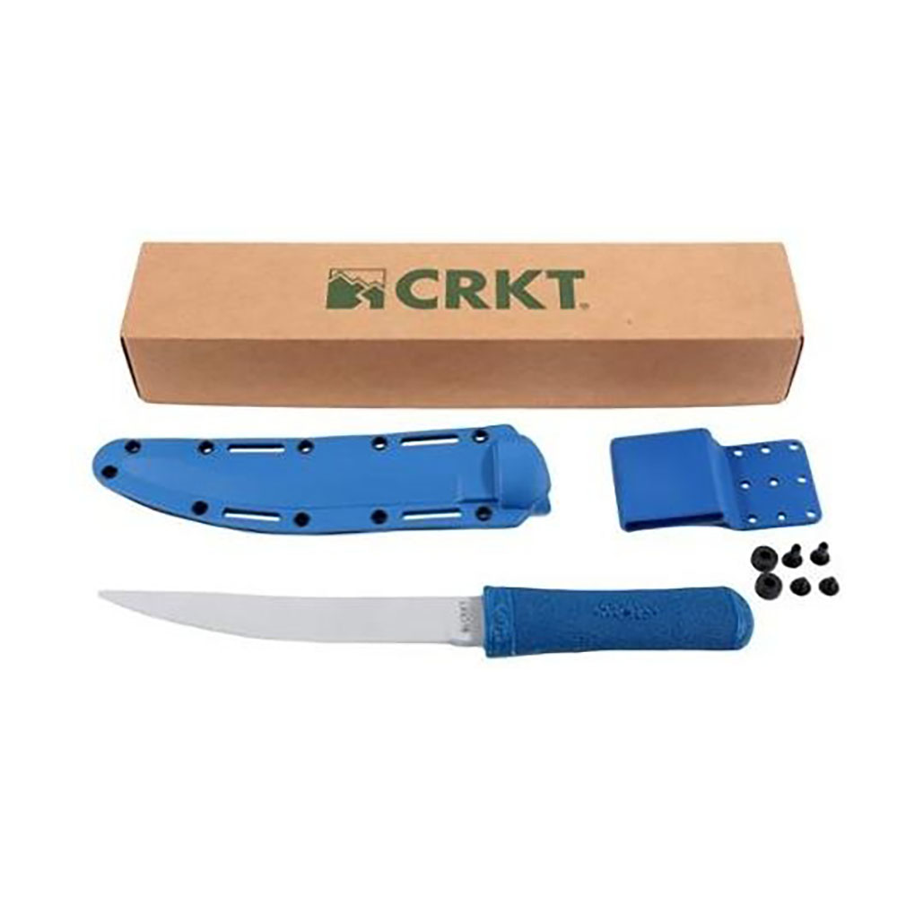 Нож "Hissatsu Trainer", фиксированный матовый клинок, рукоять синяя, чехол нейлон