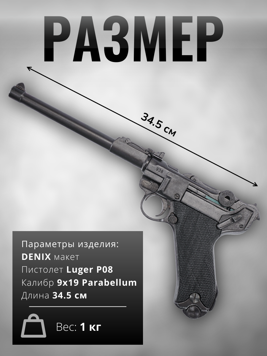 Пистолет Люгера P08, артиллерийская модель, Германия, 1917 год