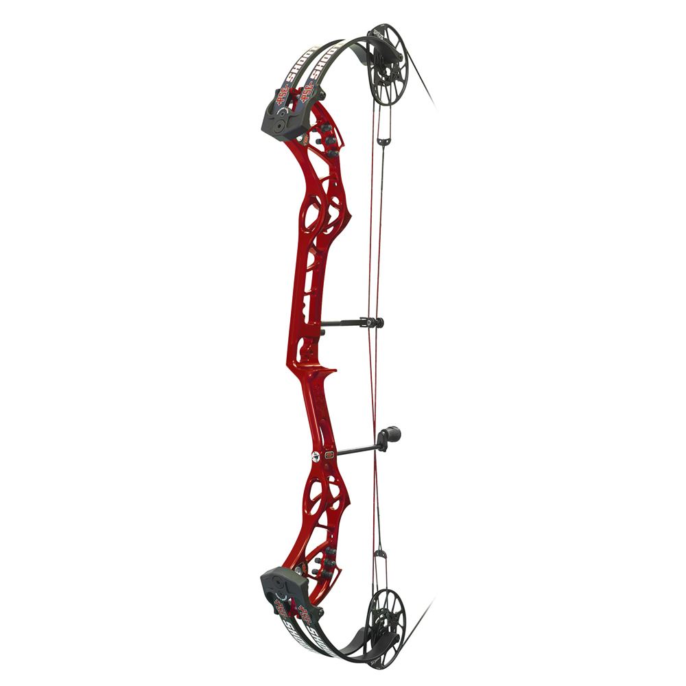 Лук блочный Shootdown, начальная скорость 334-326 фут в сек, сила 60lbs, расстояние м.д. осями 37",