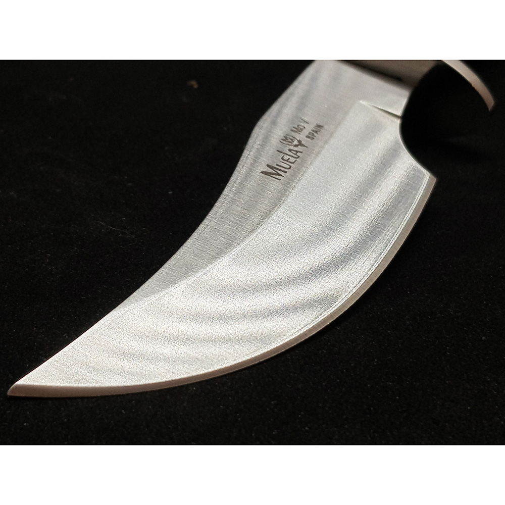 Нож "DP" с фикс клинком длиной 10 см, рукоять рог оленя, ножны кожа