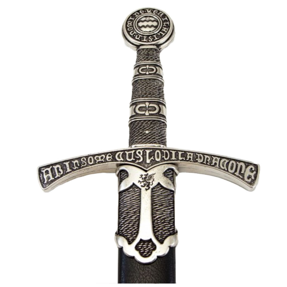 Средневековый меч, Франция, XIV век, металлическая  рукоять, пластиковые ножны, цвет черные с красны