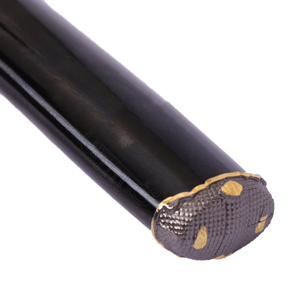 Катана, клинок 440 сталь, ножны деревянные черные, цуба латунь