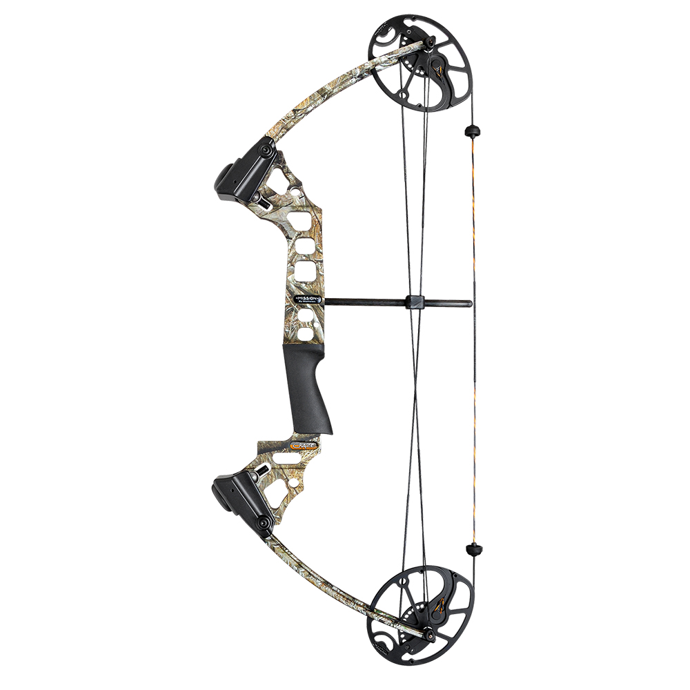 Лук блочный CRAZE II, начальная скорость 306 фут в сек, сила 60 lbs, правый, длина натяжения от 19 д