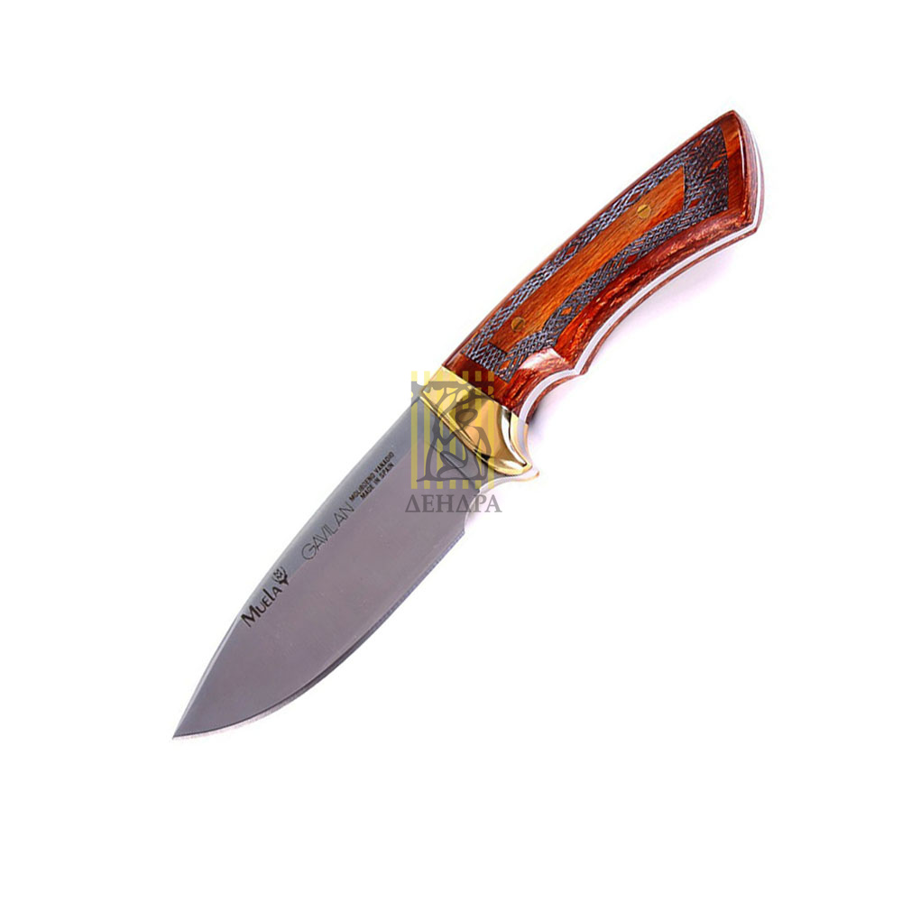 Нож "GAVILAN" с фикс клинком длиной 13 см, рукоять натуральное дерево, ограничитель латунь, ножны ко