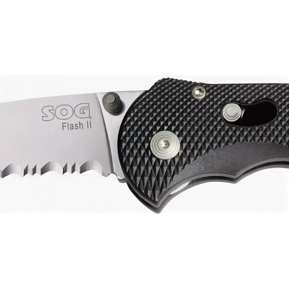 Нож"Flash II"фикс,зубц,рук.зитель,клипса