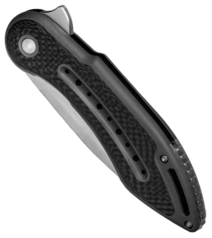 Нож Glimpse 7.0, сталь CPM-S35VN, длина клинка 3.750″, сатин, рукоять G10/карбон,черная,  без дола