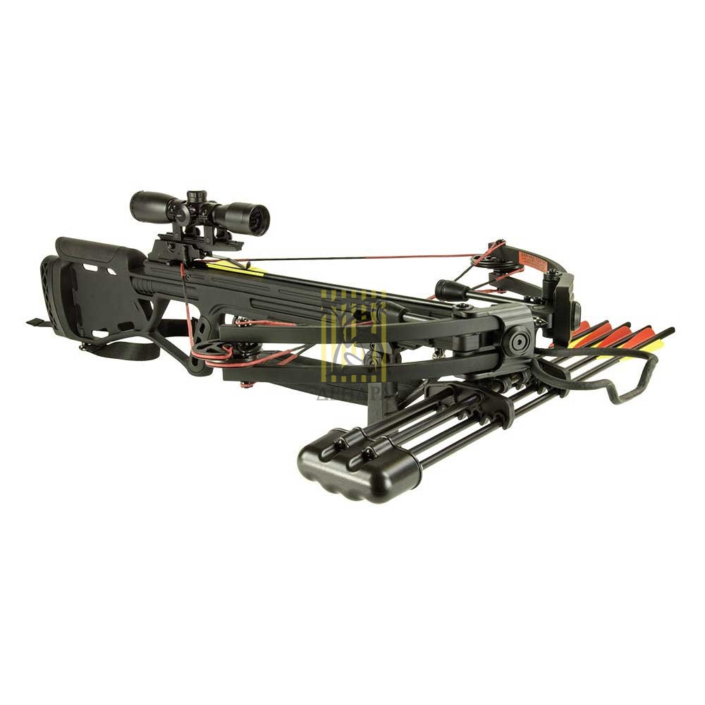 Арбалет блочный силой 95Lbs с защитой от холостого выстрела, прицел 4х32, ствол алюминий, система СТ
