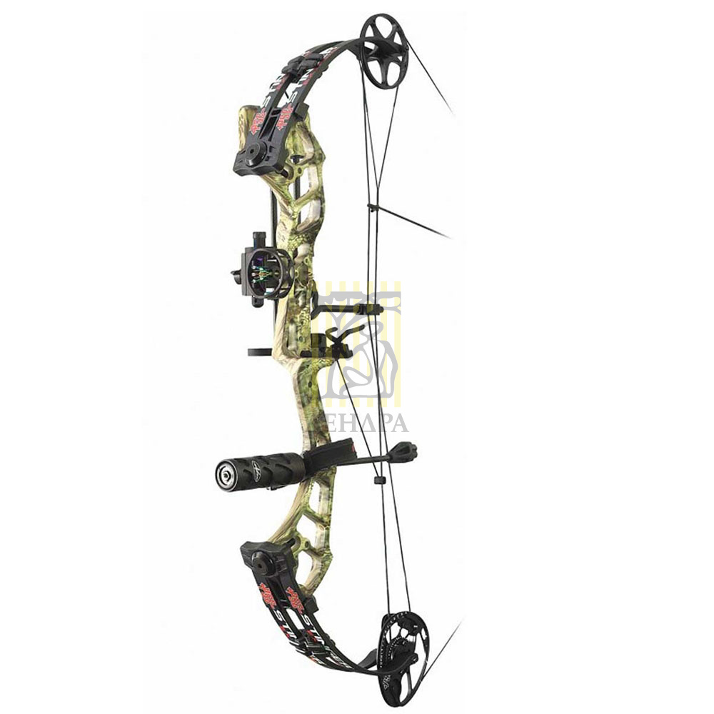 Лук блочный Stinger Extreme, начальная скорость 316 фут в сек, база 7-1/8", длина натяжения от 21 до