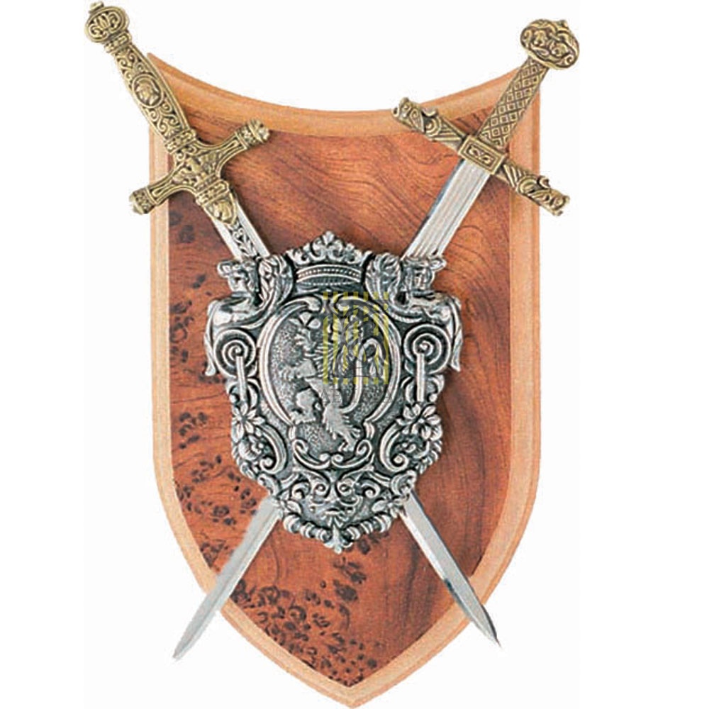 Панно.Мини-шпага Наполеона,мини-меч Карла Великого,щит