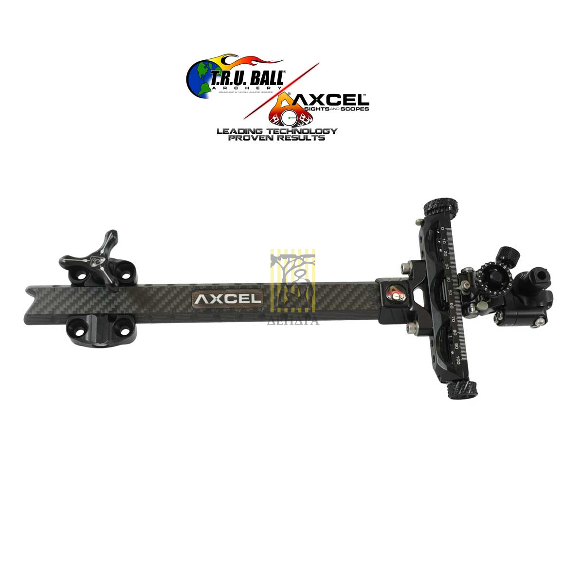 Прицел для блочного лука Achieve XP-UHM Carbon, длина штанги 6", правый, цвет черный