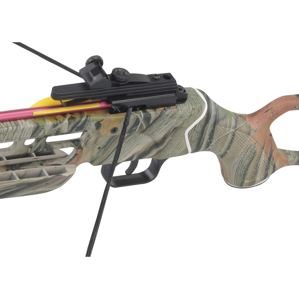Арбалет рекурсивный силой 95Lbs, приклад и ствол алюминий, 2 алюминиевые стрелы, цвет камуфляж