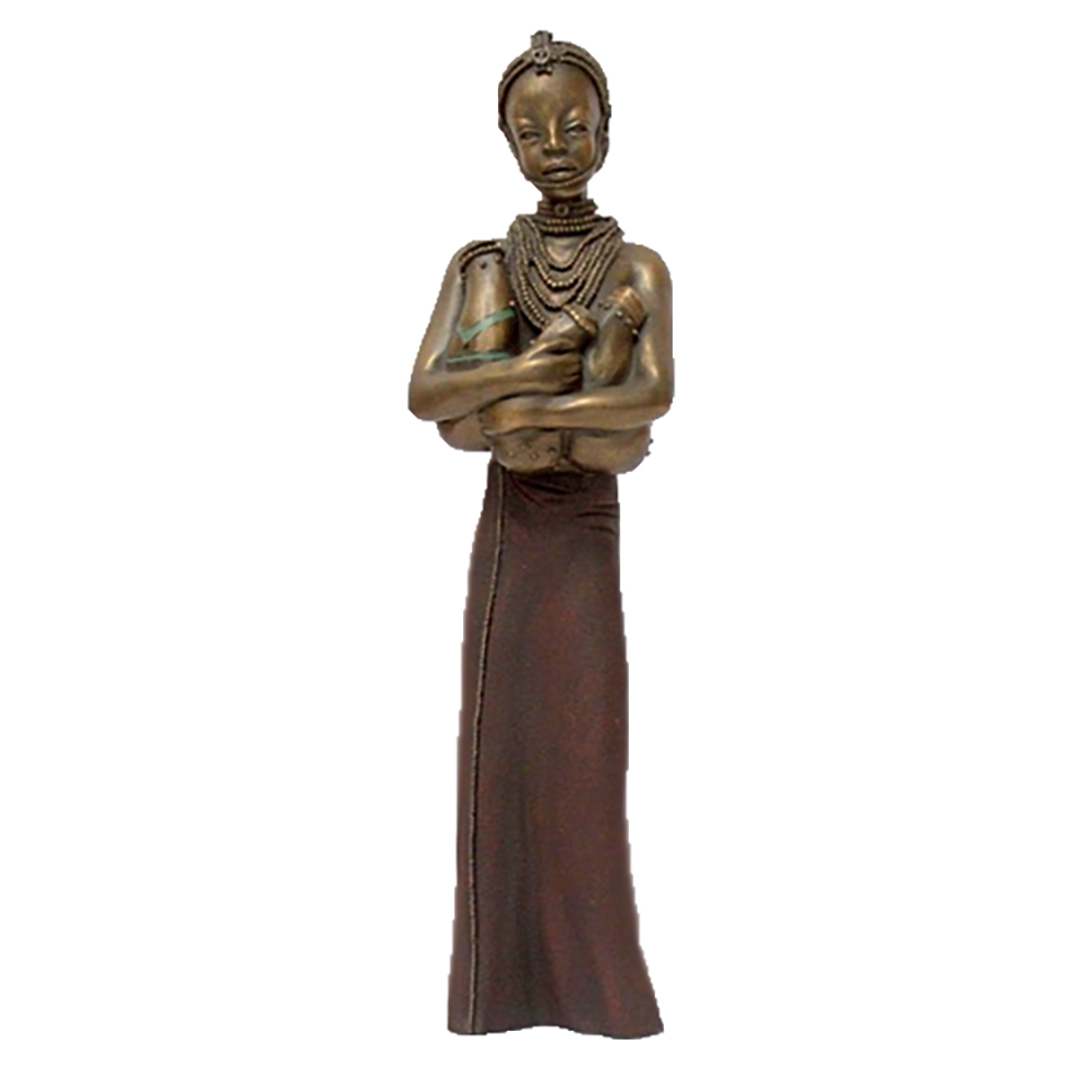Фигурка Дети Масаи-Сафийя,патина,полистоун