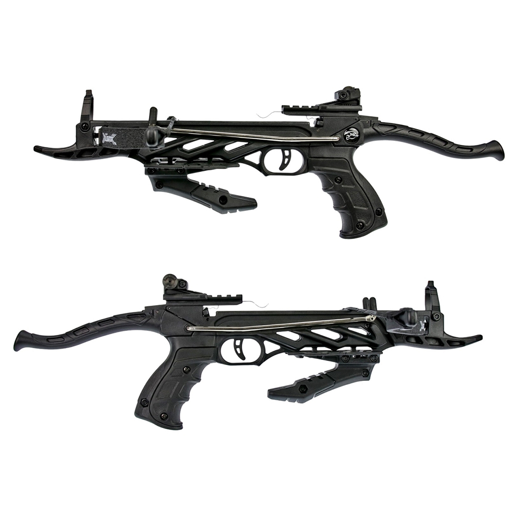 Арбалет-пистолет Alligator начальная скорость 185 фут/сек, расстояние между осями 16,5", длина натяж