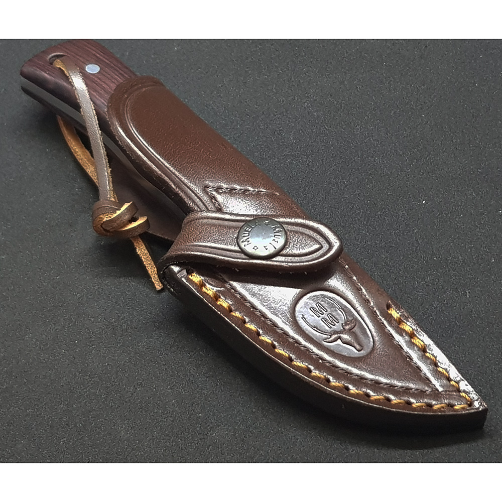 Нож-скиннер "ORIX", клинок 8 см, рукоять палисандр, ножны кожа