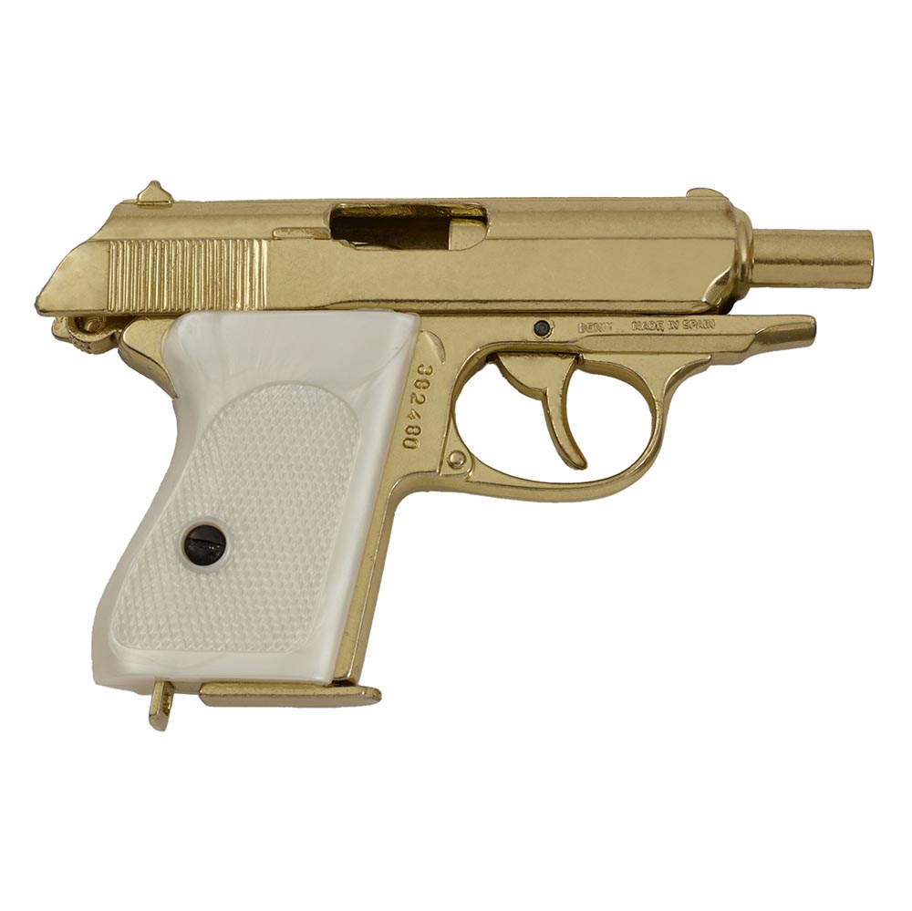 Пистолет полуавтоматический, выполнен из металла и пластика, с имитацией механизма зарядки и стрельб