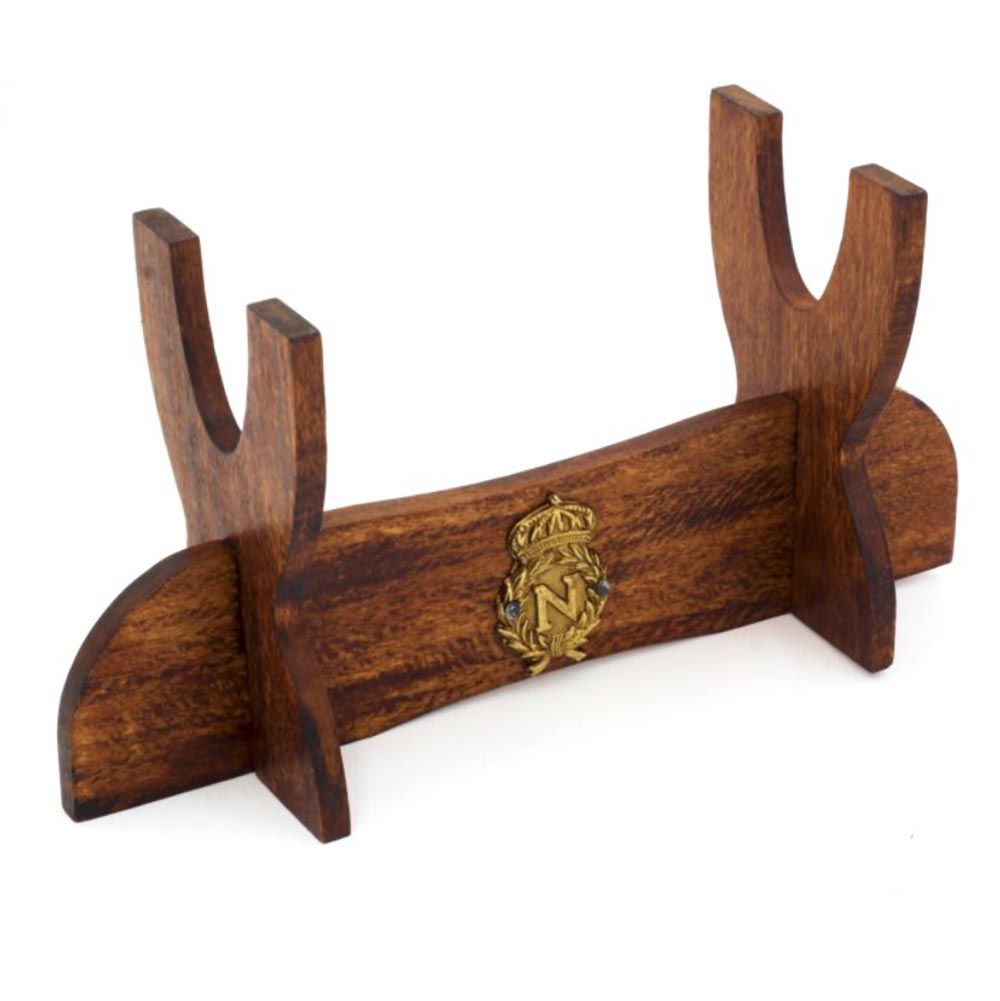 Подставка деревянная с вензелем Наполеона для муляжей огнестрельного оружия