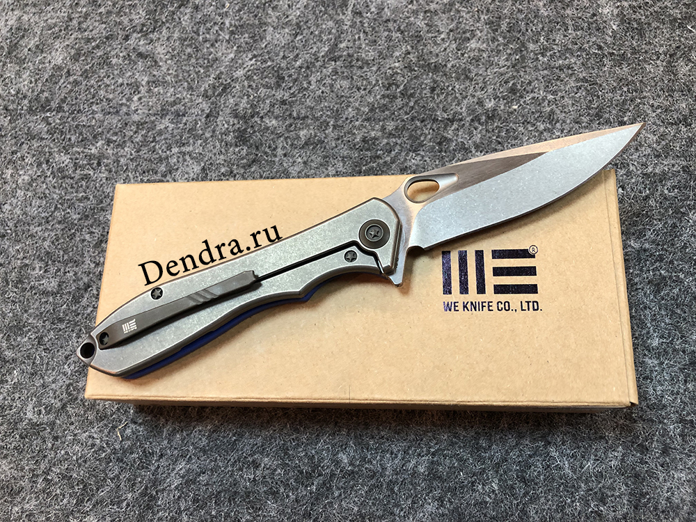 Нож Ignition, цвет синий, сталь VG-10, длина клинка 87,5 мм, рукоять G10/титан, клипса,  frame-lock