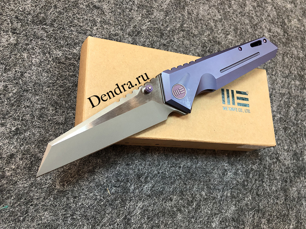 Нож складной  609D, цвет синий,  сталь CPM-S35VN, длина клинка 104 мм, рукоять титан, frame-lock