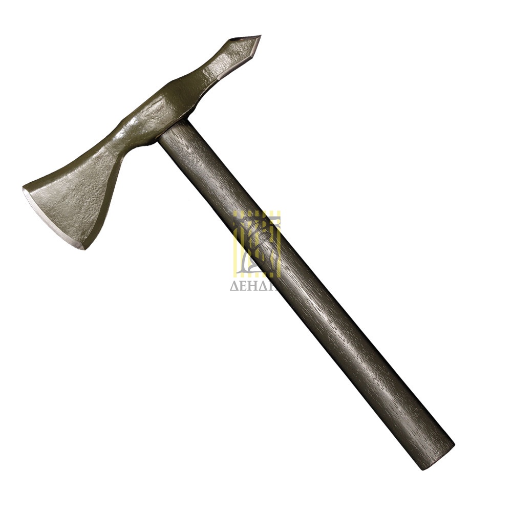 Топорик туристический "Vietnam Tomahawk", сталь карбон, рукоять темное дерево, кожаный чехол