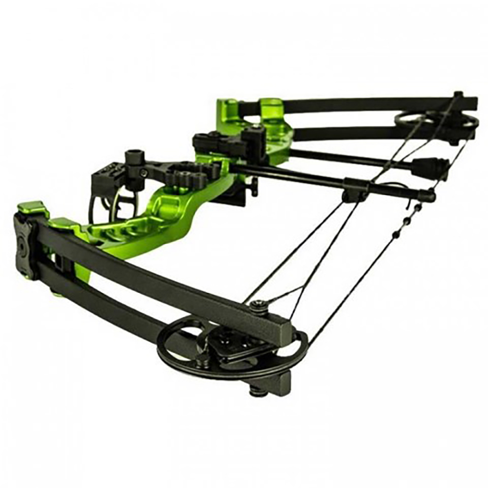 Лук блочный, сила 55 Lbs, с комплектом аксессуаров: 2 алюминиевые стрелы, прицел, полочка, релиз, пе