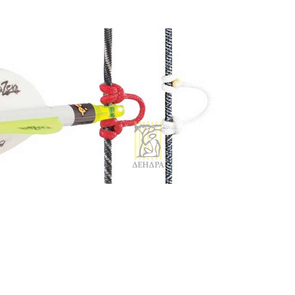 Петля для тетивы, длина 4 3/4", цвет красный, 1шт.