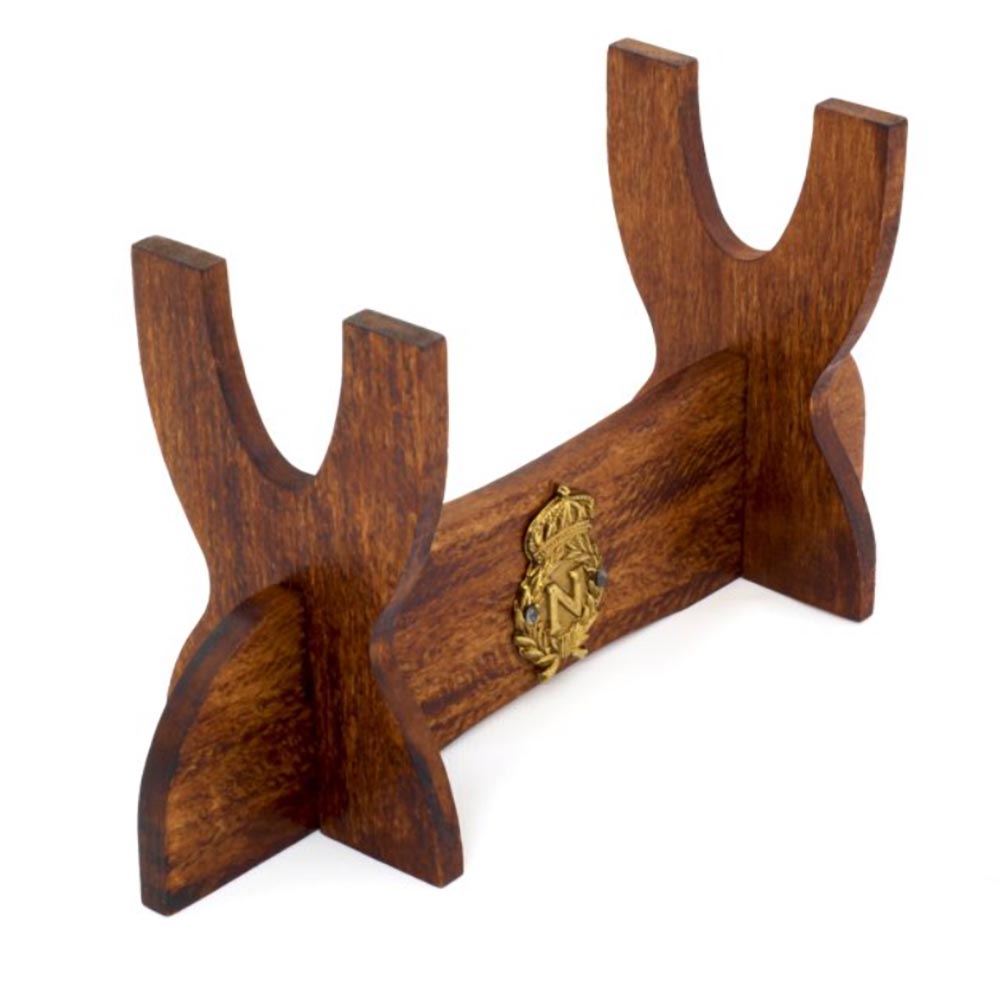 Подставка деревянная с вензелем Наполеона для муляжей огнестрельного оружия