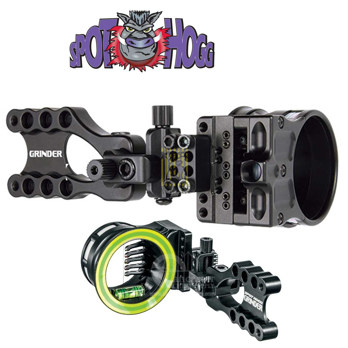 Прицел Grinder для блочного лука с технгологией мульти-пин, 5 пинов размером 0,019", , материал алюм