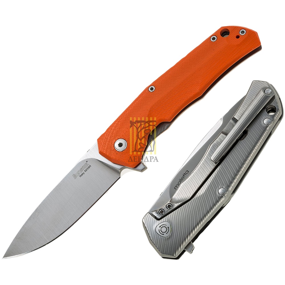 Нож Three Rapid Exchange складной, сталь M390, обработка Stone Washed, рукоять пластик G10 с 3D обра