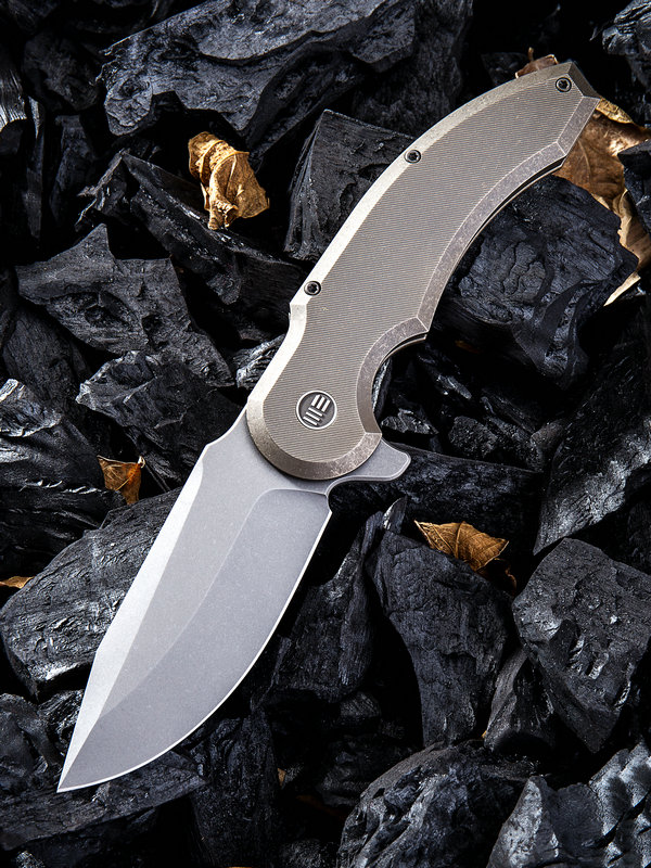 Нож складной FEROX 812A, цвет бронзовый, сталь Bohler M390 , длина клинка 92 мм, рукоять титан, fram