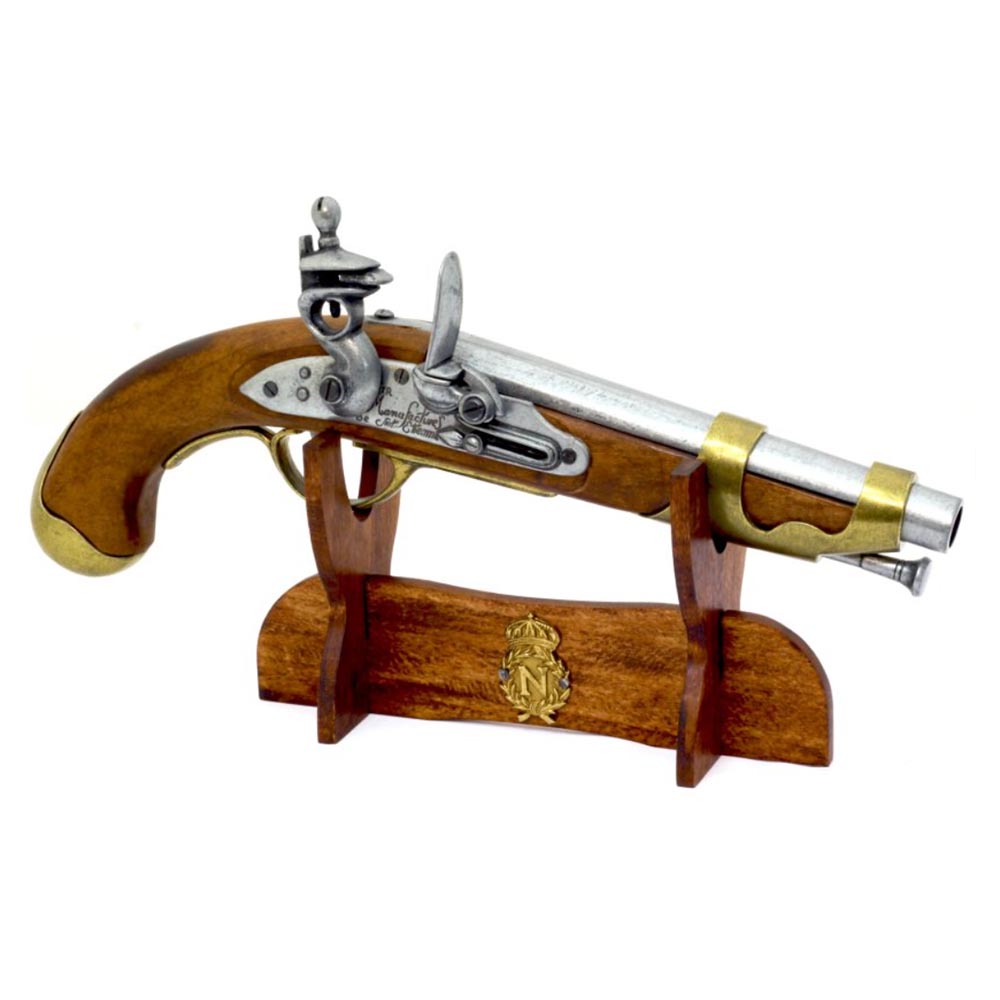 Подставка деревянная с вензелем Наполеона для муляжей огнестрельного оружия