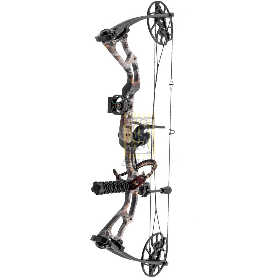 Лук блочный, сила 60 Lbs, между осями 30", длина натяжения 19-31", с комплектом аксессуаров: 4 карбо