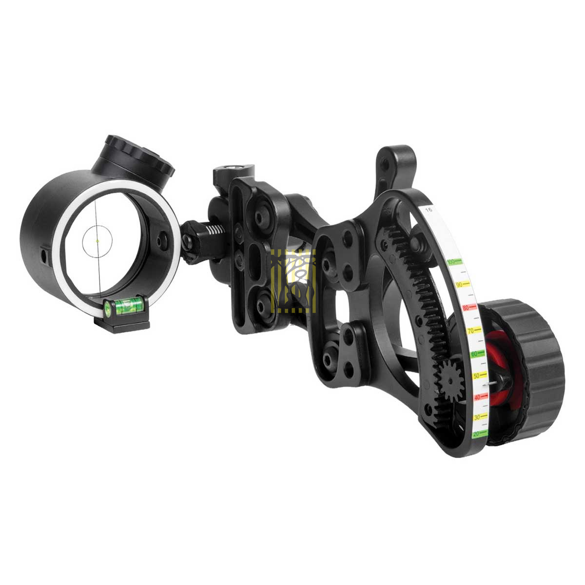Прицел для лука блочного лука Range Rover Pro с 1 зеленой точкой, регулировка яркости, колесо для на