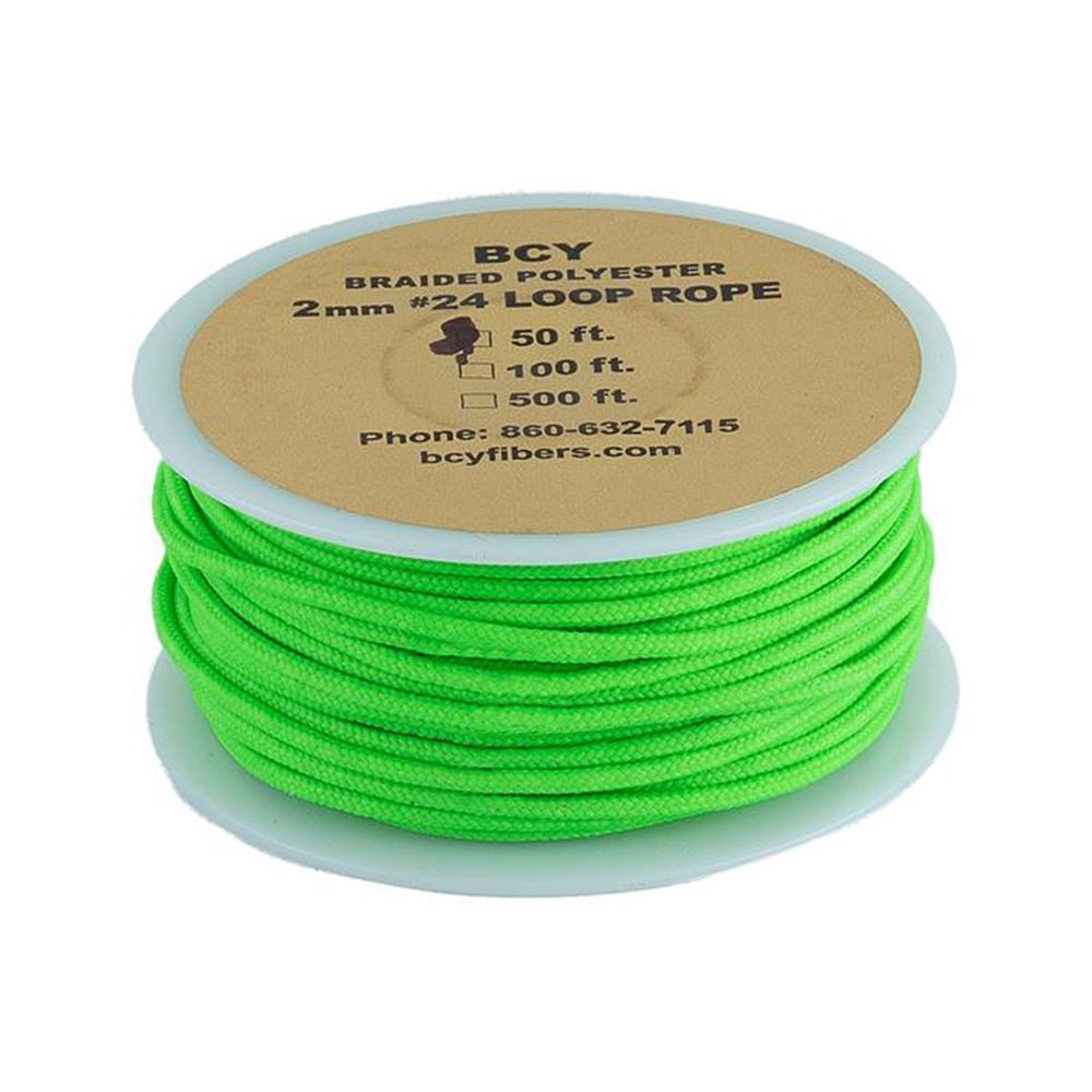 Нить для петли на тетиву, диаметр 2 мм, длина 15 метров, производитель BCY, цвет ярко-зеленый