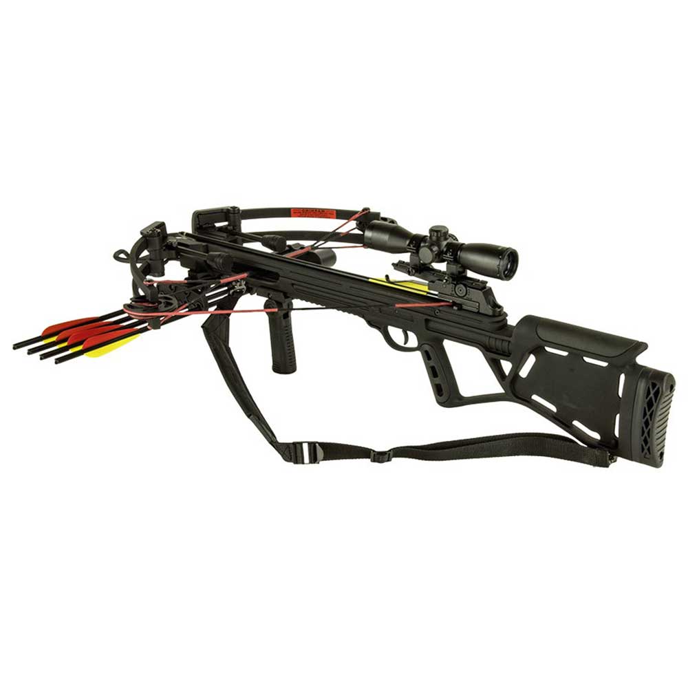 Арбалет блочный силой 95Lbs с защитой от холостого выстрела, прицел 4х32, ствол алюминий, система СТ