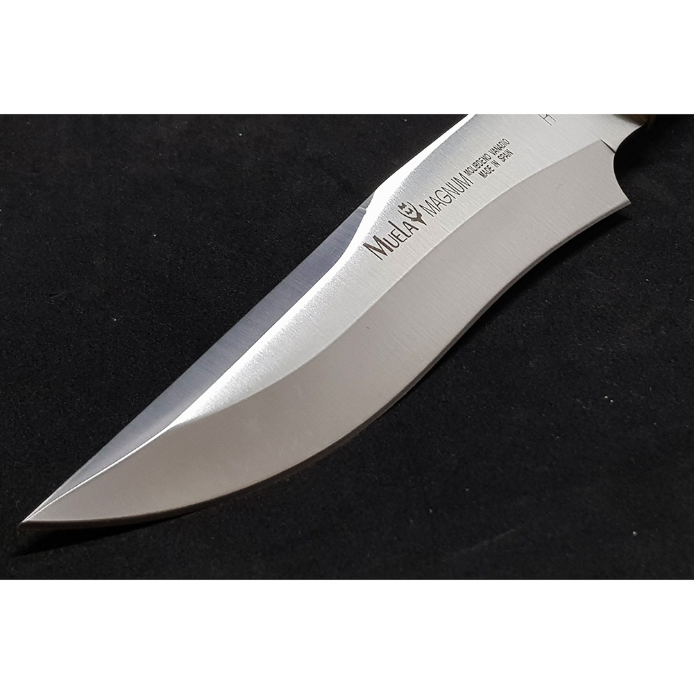 Нож "MAGNUM" с фикс клинком длиной 19 см, рукоять рог оленя, ножны кожа