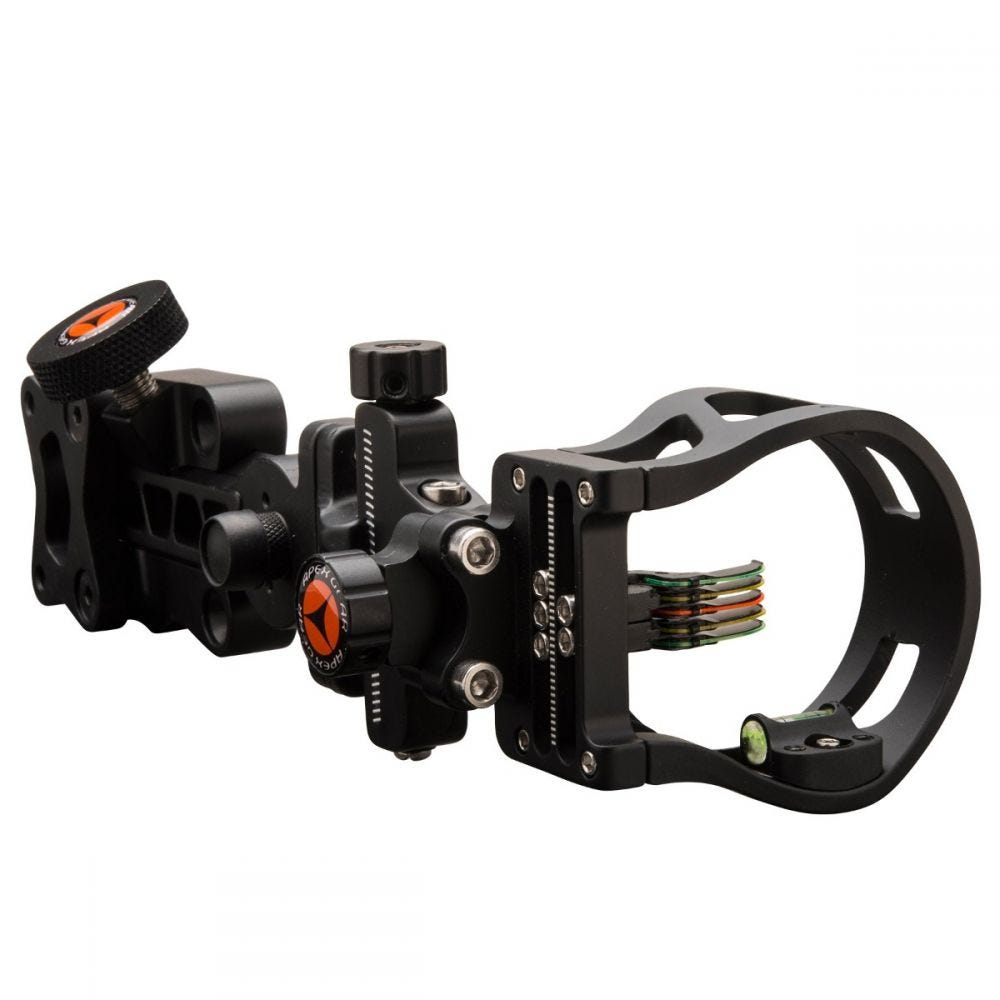 Прицел для блочного лука Attitude  с выбором пина, микронастройки, 5 пинов по 0,019", цвет черный