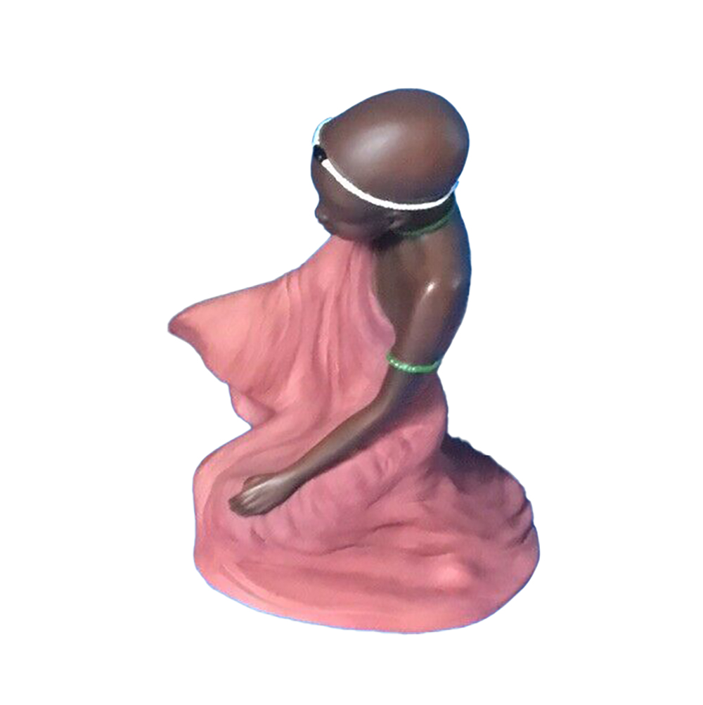 Фигурка Дети Масаи-Нафула и Ньери,сидящ,цветн,полистоун