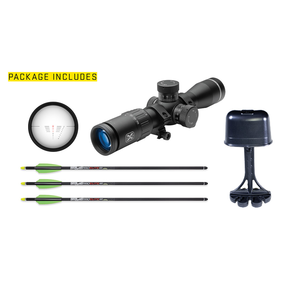 Арбалет TenPoint Stealth 450, скорость 450 ф/с (137 м/с), вес 3,4 кг, ширина плеч 11"/6,5" (28/16,5 см), раб. ход 13" (33 см), длина 84 см, цвет камо