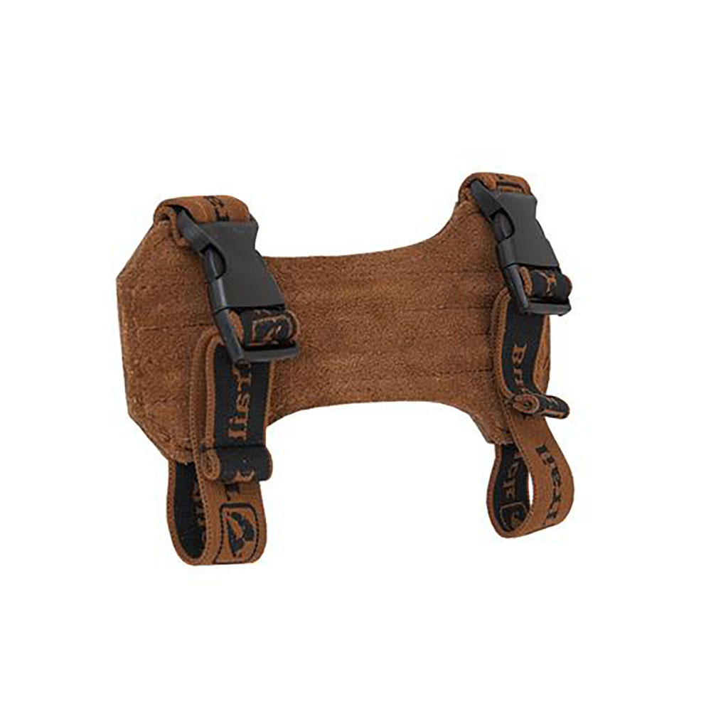 Защитная крага NATURAL для стельбы из лука, длина 18 см, материал кожа, цвет коричневый