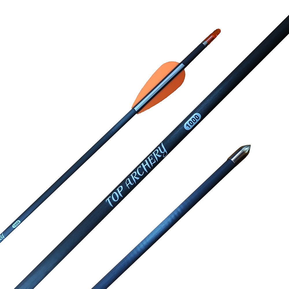 Стрелы TOP, размер 1000, оперение, хвостовик, наконечник, 1 шт