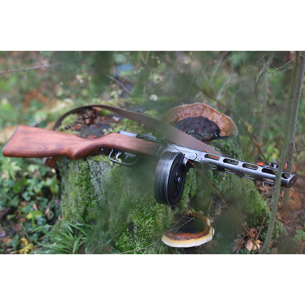 Пистолет-пулемёт Шпагина ППШ, патрон 7,62×25 мм, разработанный в СССР 1940 г. (2-ая Мировая Война) с